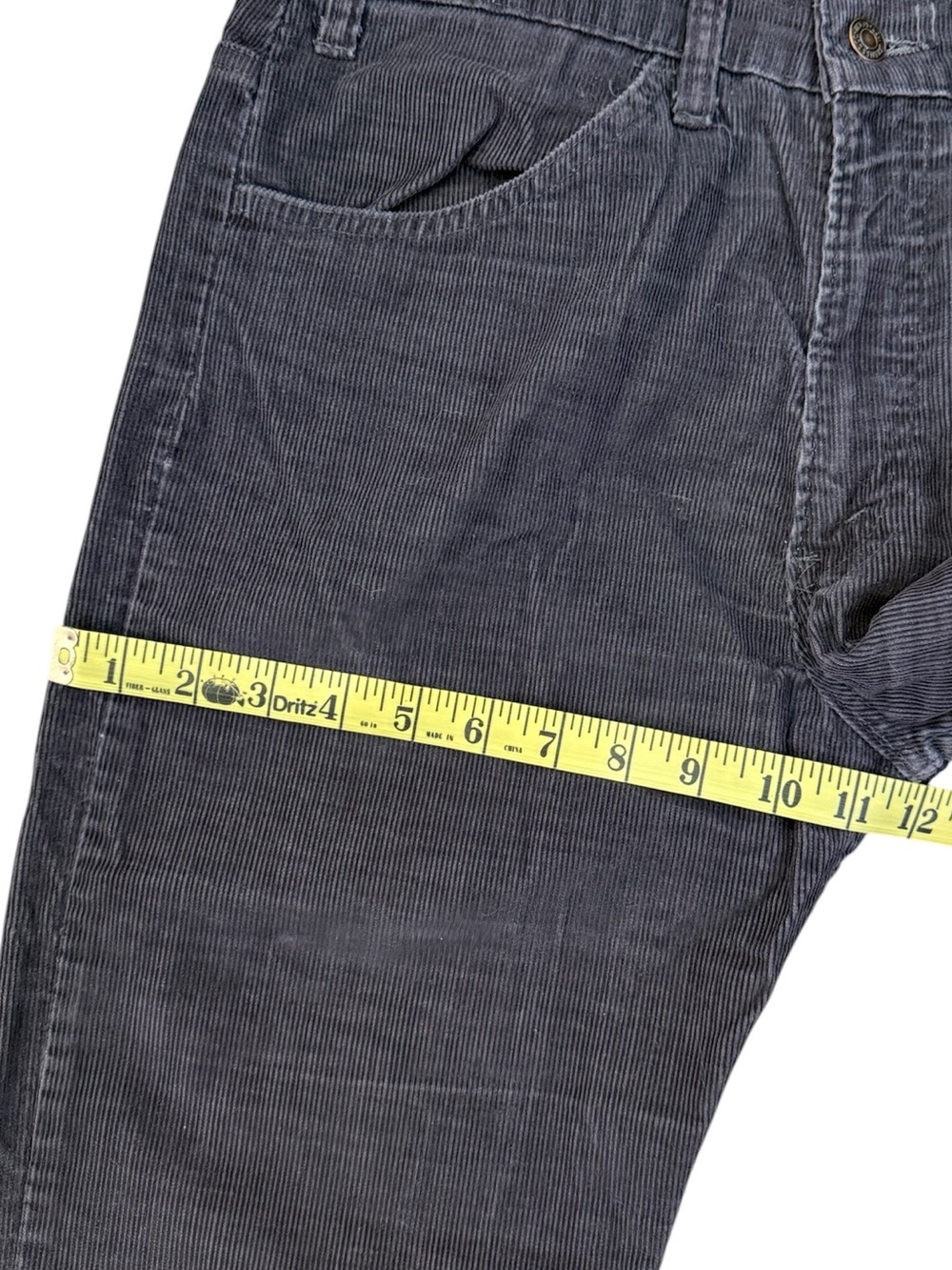 VTG 1981 Levi's 519 Corduroy Pants Gray White Tab Slim Straight 32x32 Fits 30x31 - Picture 12 of 15